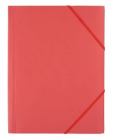 Teczka plastikowa z gumką D.Rect, A-4, 450 mic, czerwona