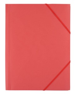 Teczka plastikowa z gumką D.Rect, A-4, 450 mic, czerwona