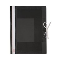 Teczka wiązana plastikowa Biurfol, A-4, czarna