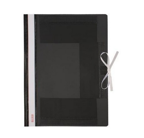 Teczka wiązana plastikowa Biurfol, A-4, czarna