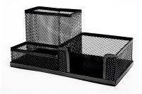 Przybornik na biurko Tres, 3 elementy, druciany 