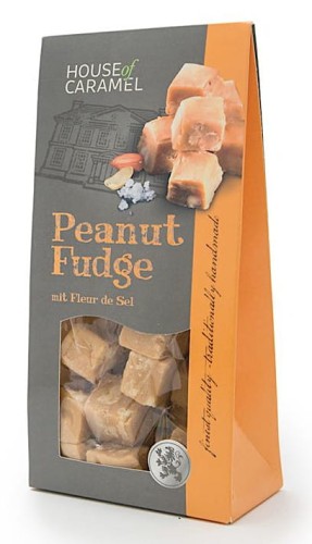 Krówki karmelowe z orzeszkami ziemnymi i solą Fleur de Sel 120g, bardzo miękkie