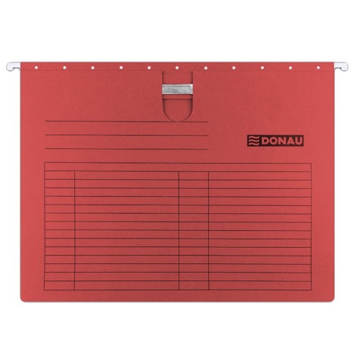 Skoroszyt zawieszany kartonowy Donau, A-4, czerwony