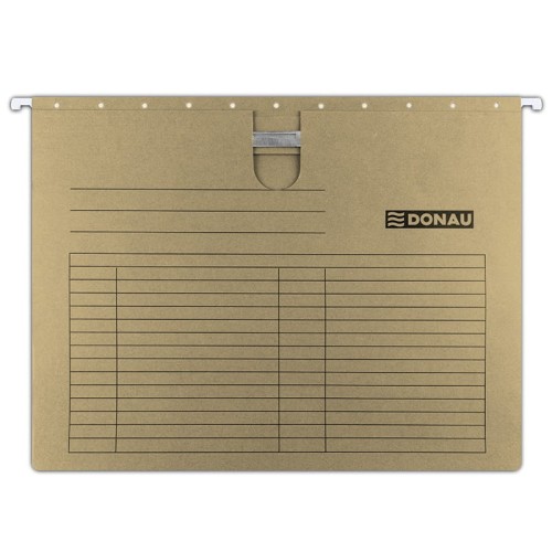 Skoroszyt zawieszany kartonowy Donau, A-4, brązowy