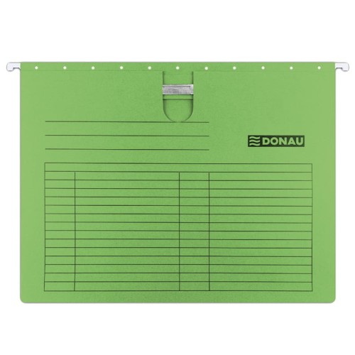 Skoroszyt zawieszany kartonowy Donau, A-4, zielony