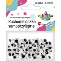 Oczka ruchome samoprzylepne Titanum Craft-Fun Series, 6x8mm, 50 sztuk
