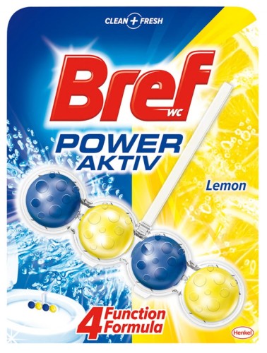 Kostka zapachowa do toalet zawieszka Bref Power Activ Lemon, 50g